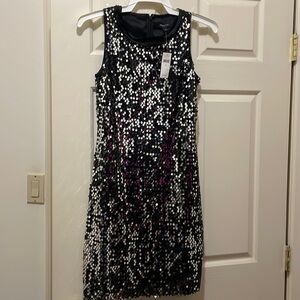 Banana Republic black silver sequence dress (sz 2)